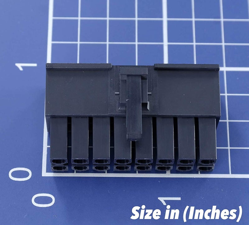 Molex Black 16-Pin Connector Pitch 4.20Mm.0165"" W/18-24 Awg Pin Mini-Fit Jr  Glow Wire Capable - Image 2